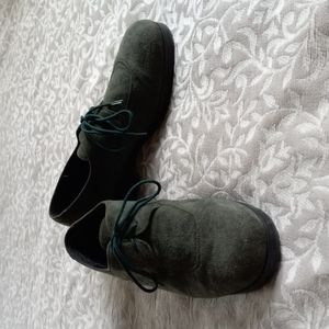 Green Suede Comfort Loafers